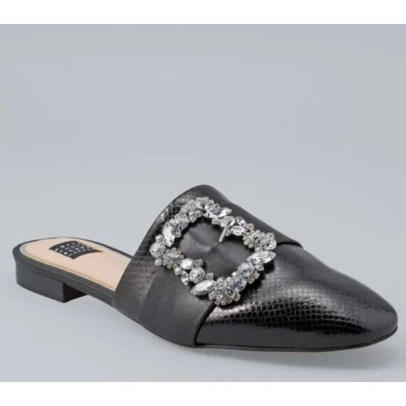 WHBM Maryana Black Mules size 8.5 - Picture 1 of 5